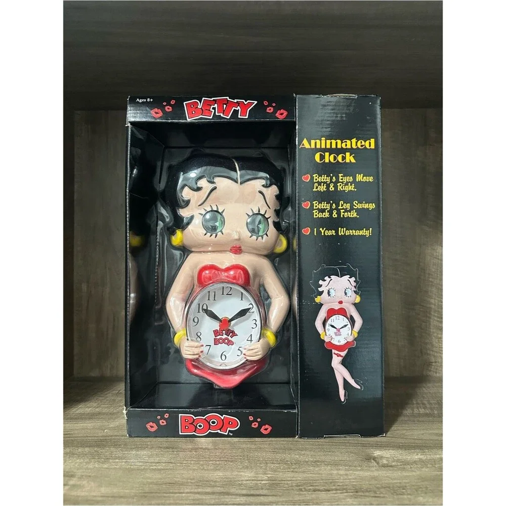 Betty Boop Vintage VTG Clock Moving Eyes and Legs 2000s Collection Collector